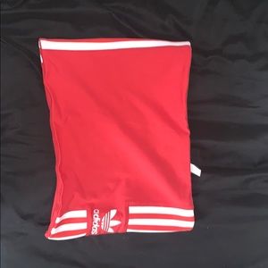 Red adidas crop top